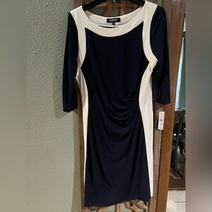 Glamour NWT Navy and White Dress